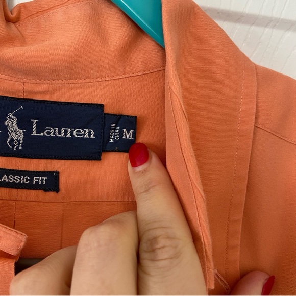 Ralph Lauren Mens Short sleeve button down orange M - Picture 4 of 5